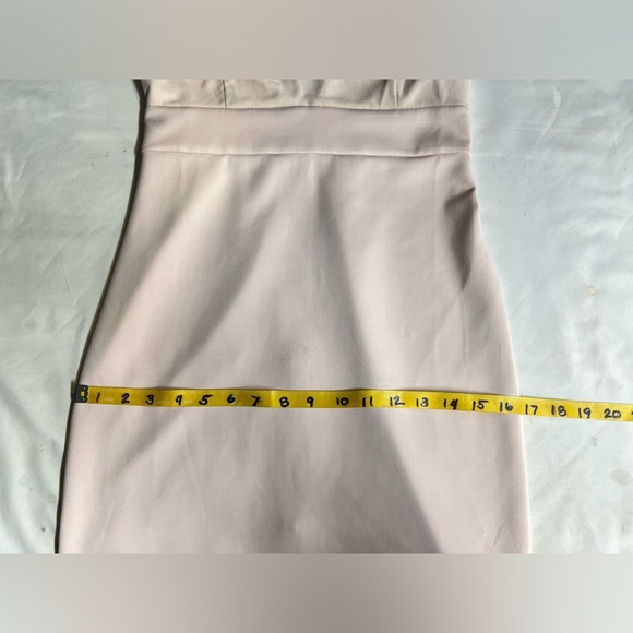 FOREVER 21 Blush pink sheer top bodycon midi dress size M - Picture 13 of 14